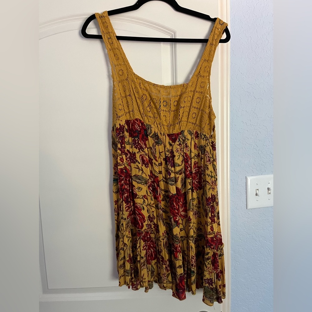 Yellow floral urban outfitters dress